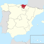 Basque region of Spain on map